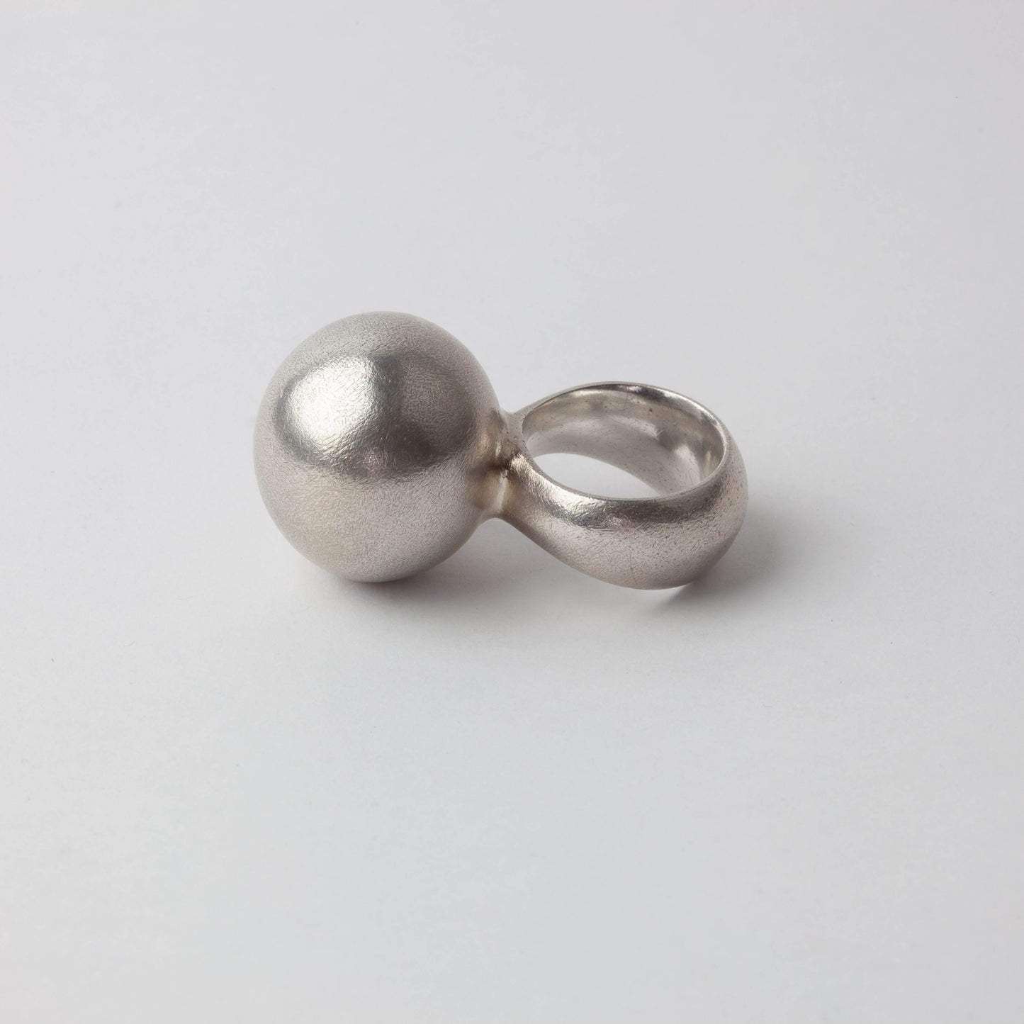 Silver ball ring