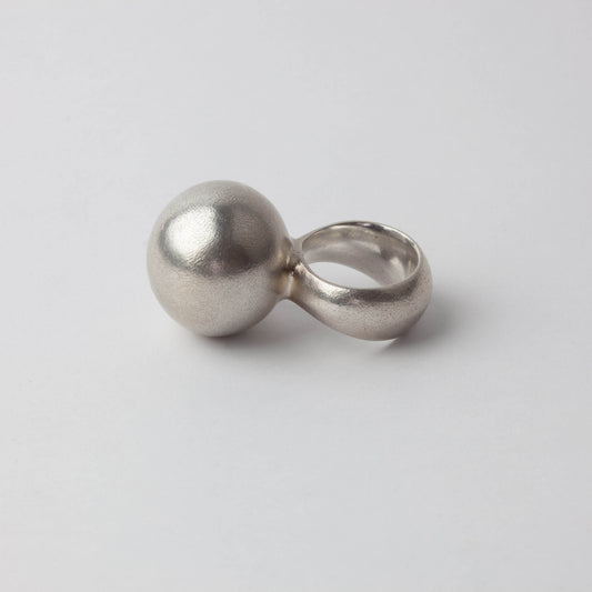Silver ball ring