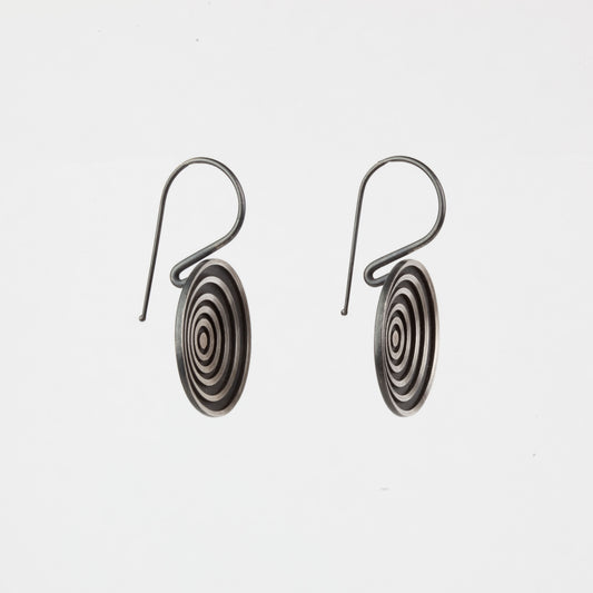 Black and silver earrings