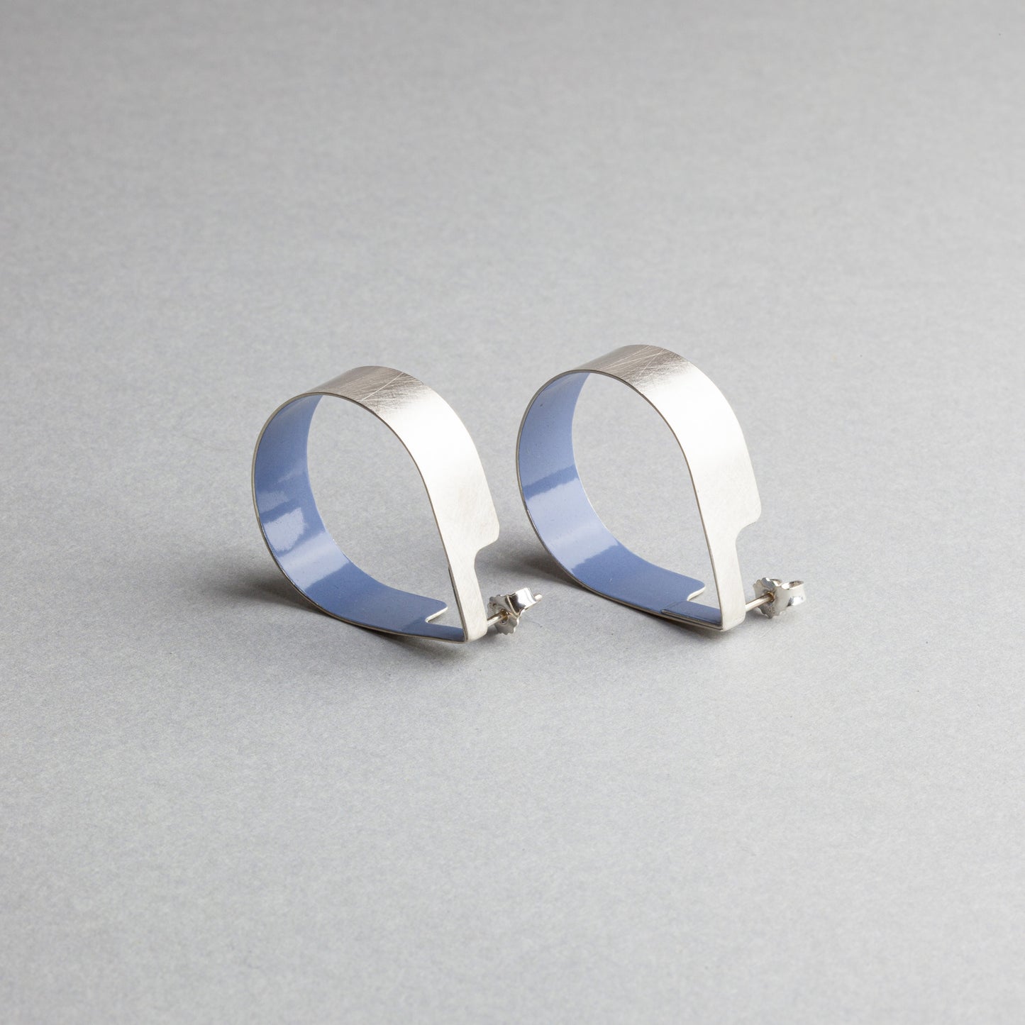 Drop earrings - dusky blue