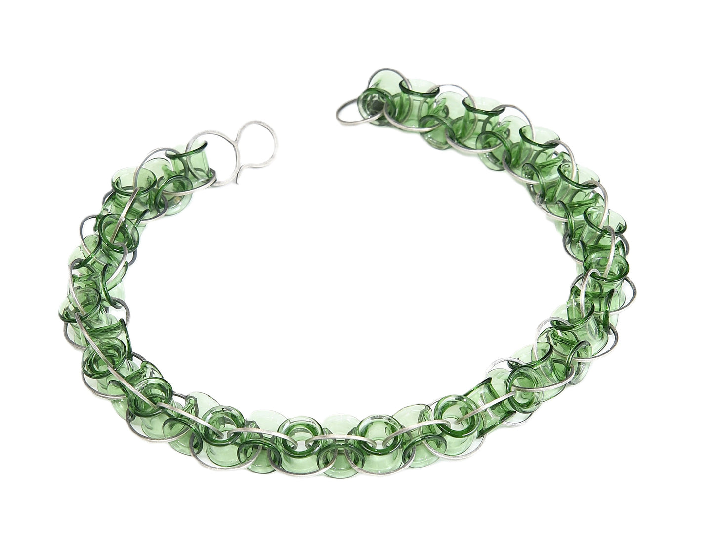 'Short Vertebrae' necklace - green