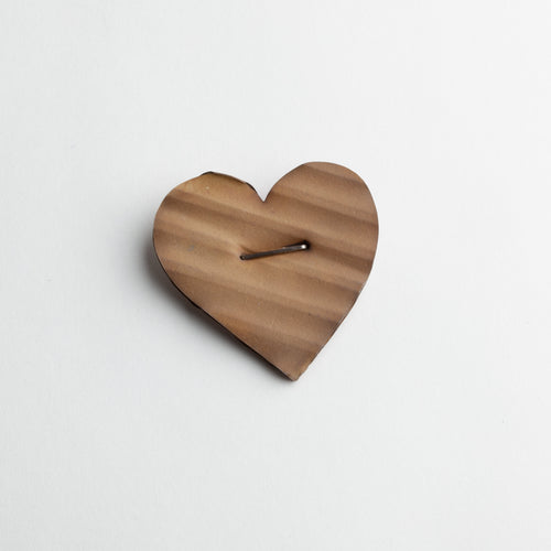 'Cardboard Heart' brooch