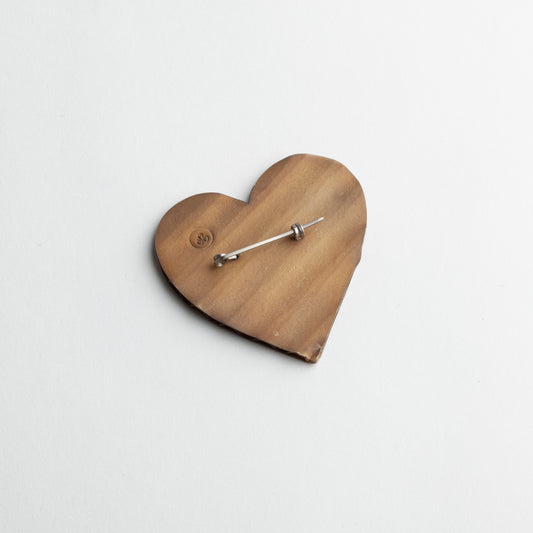 'Cardboard Heart' brooch