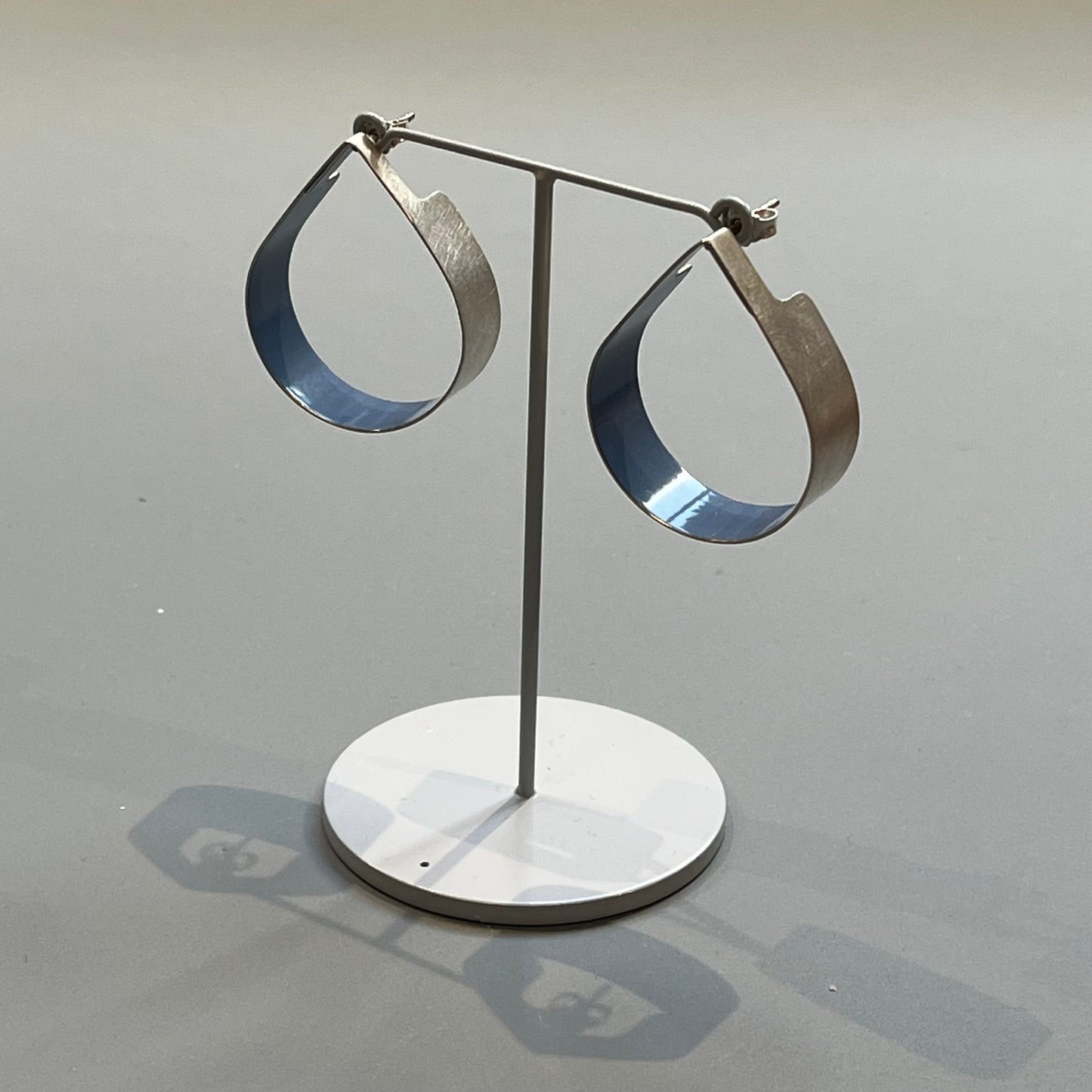 Drop earrings - dusky blue