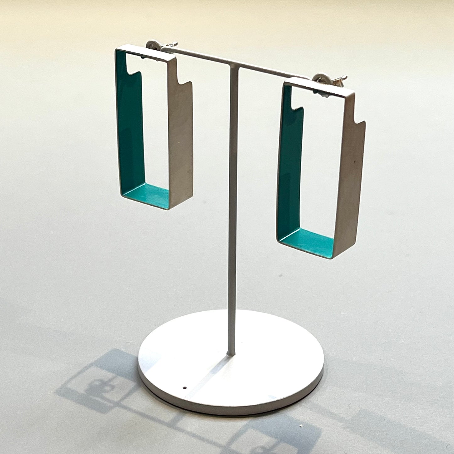 Rectangle earrings - turquoise