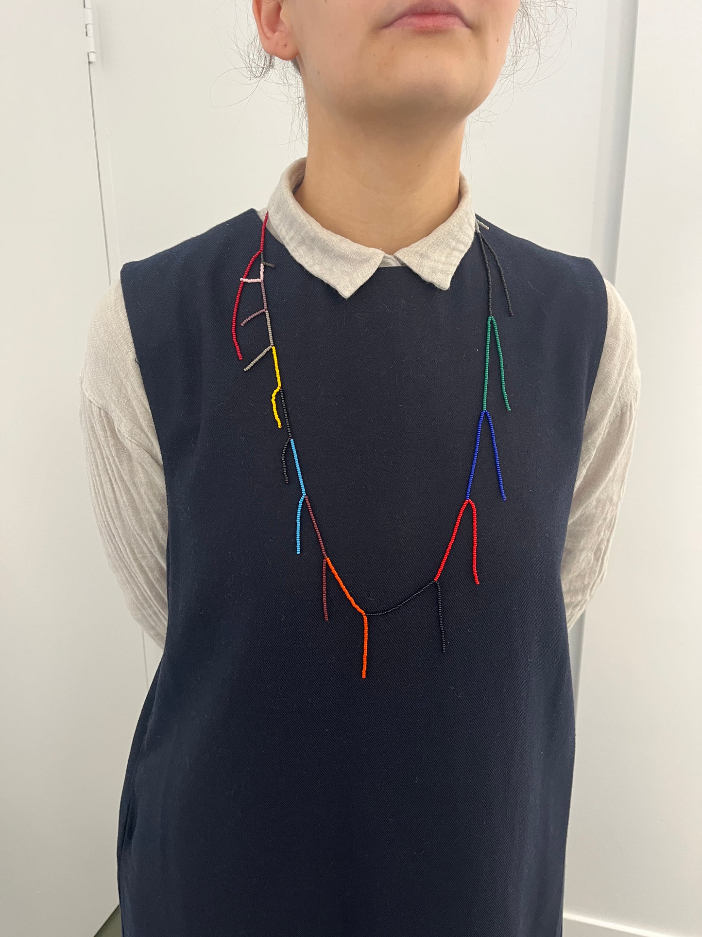 'Beads for Buildings + Bodies: Instrument no. 1 (1-9)' necklace