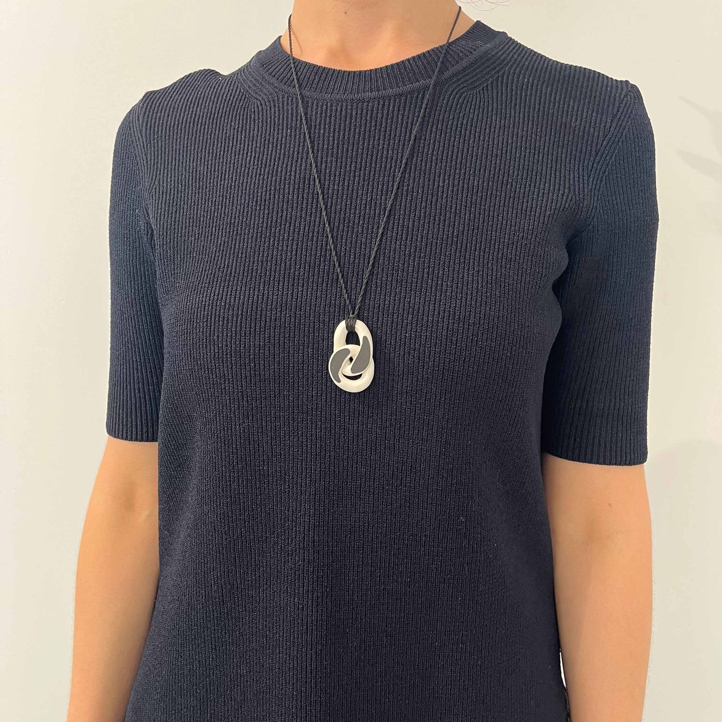 'Porcelain pendant' - black & white