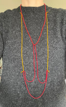 'Curtain no. 3 (red and orange)' necklace