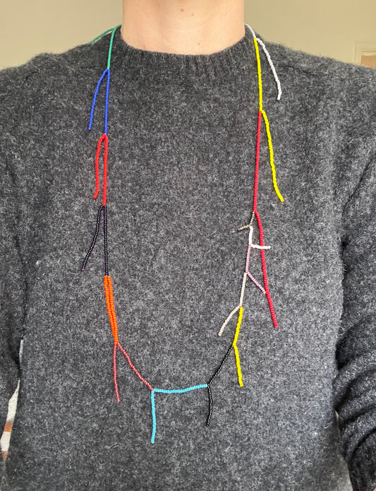 'Beads for Buildings + Bodies: Instrument no. 1 (1-9)' necklace