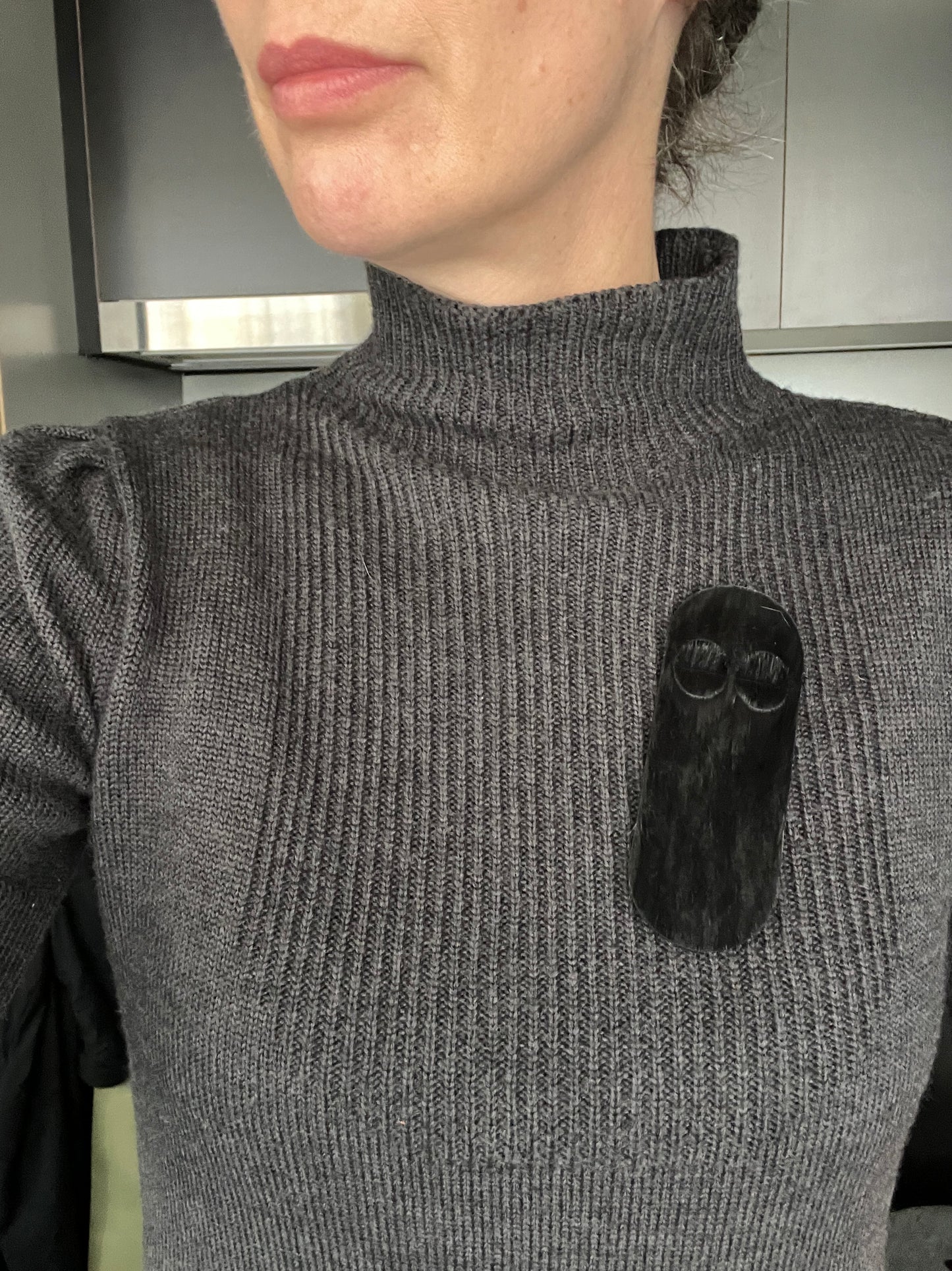 Hide the fragment brooch (long, eyes)