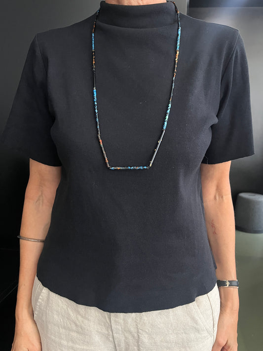 'Colours' necklace (black & blue)