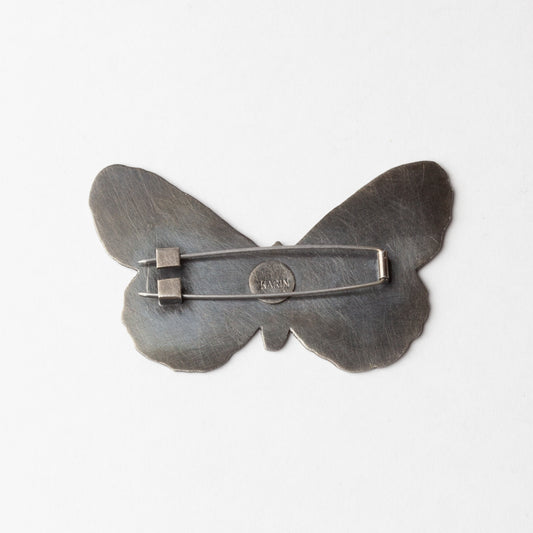 'Collecting Butterflies' brooch (sky blue)