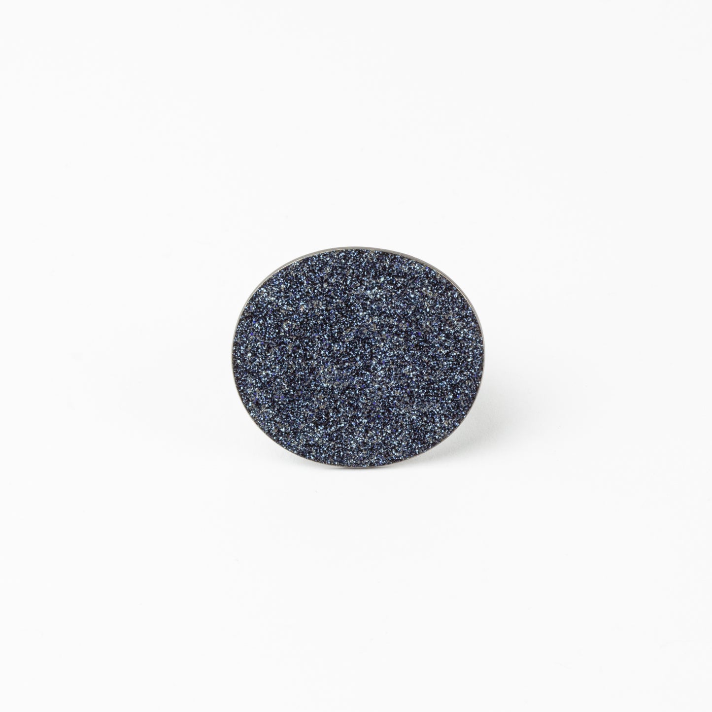 Enamel ring (blue/black)