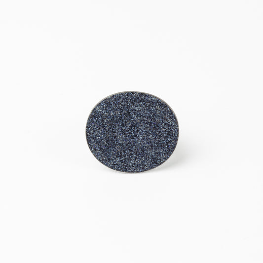Enamel ring (blue/black)