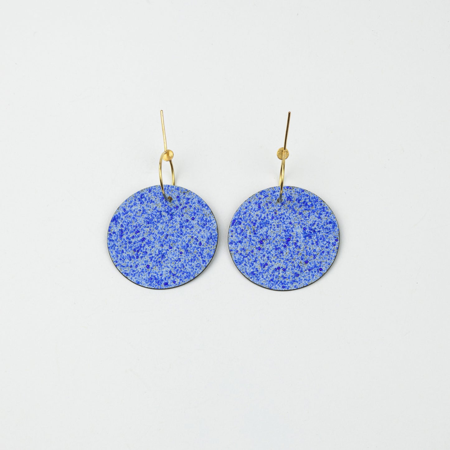 Enamel earrings (blue)