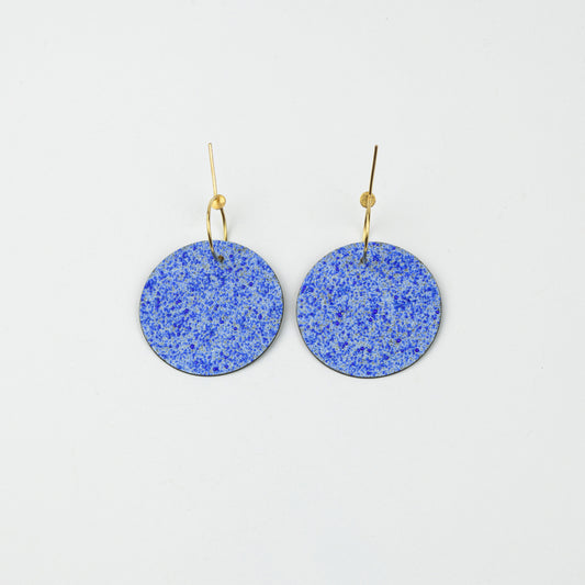 Enamel earrings (blue)