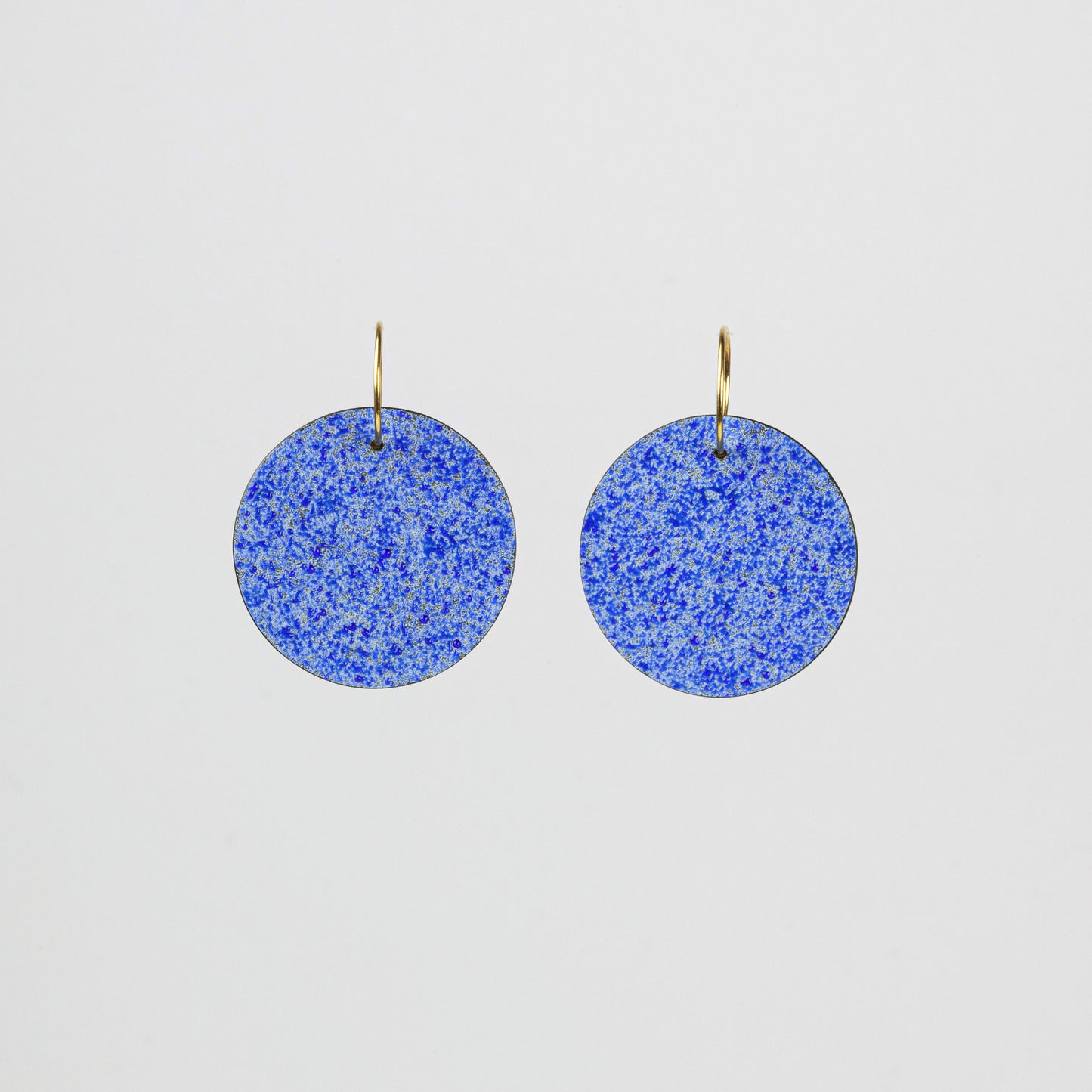 Enamel earrings (blue)