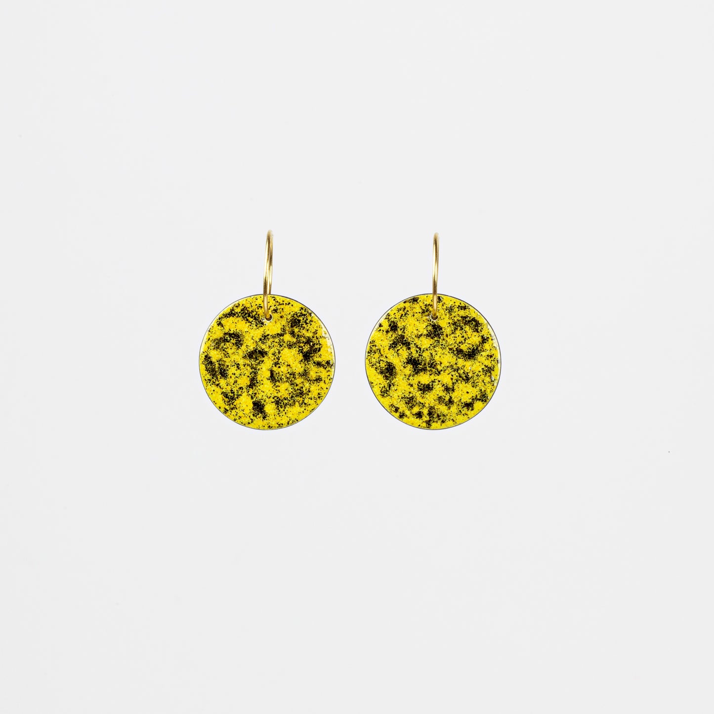 Enamel earrings (yellow)