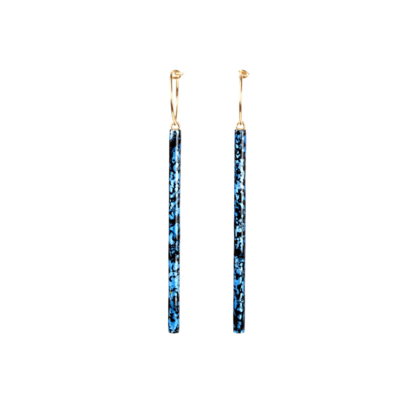 Tube earrings (blue)