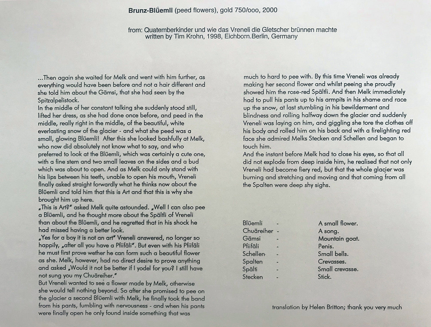 'Peed Flower' brooch