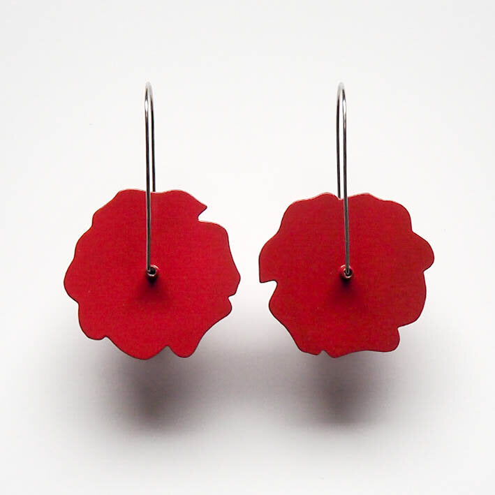 Flower Patch: Red Rose earrings
