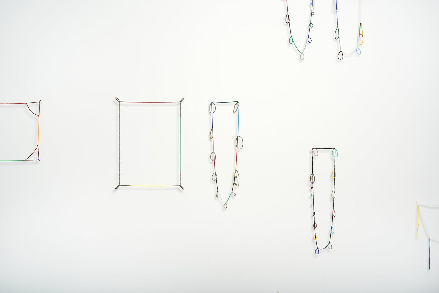 'Beads for Buildings + Bodies: Curtain no. 3 (red and orange)' necklace