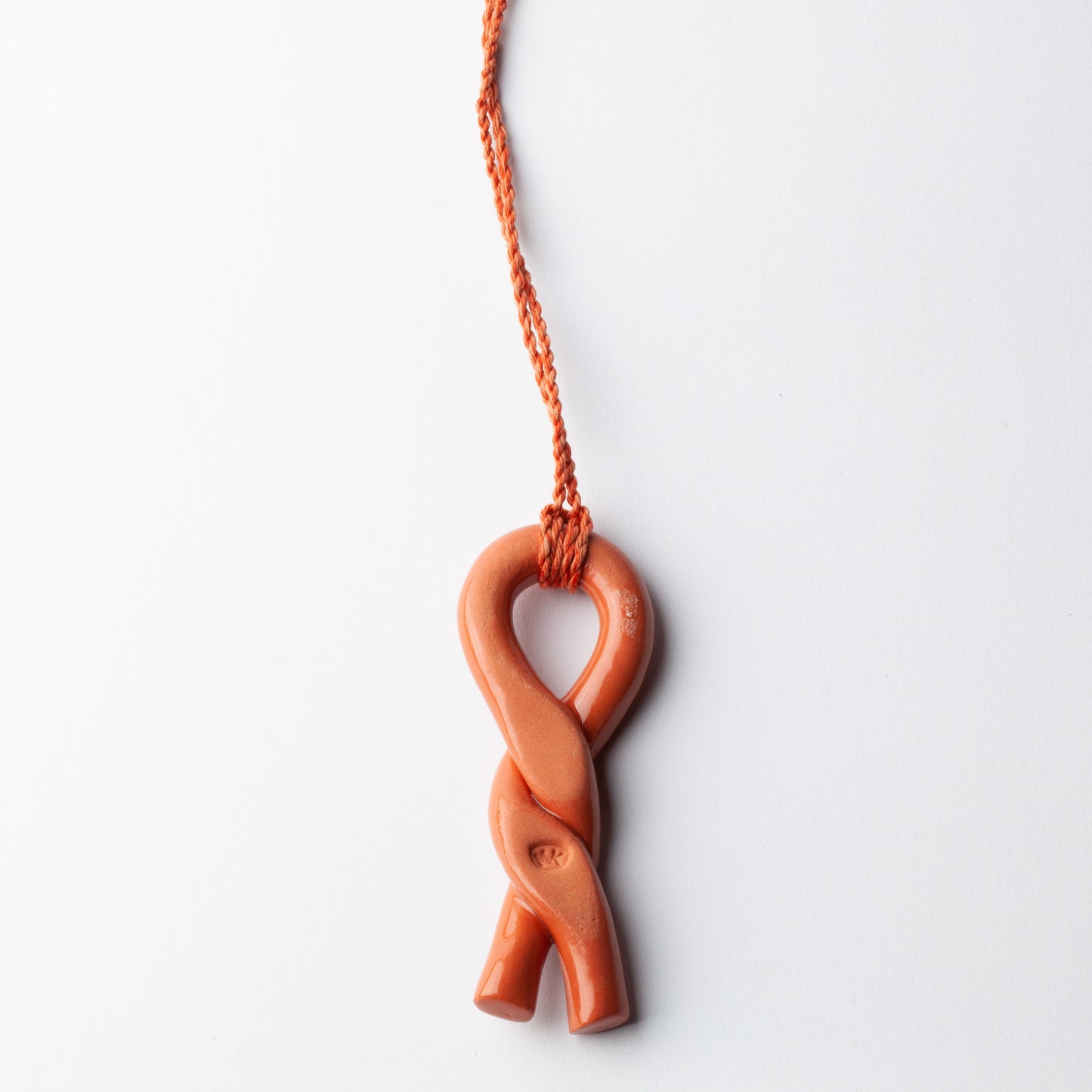 Porcelain pendant - terracotta