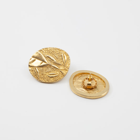 'Botanical' stud earrings - gold