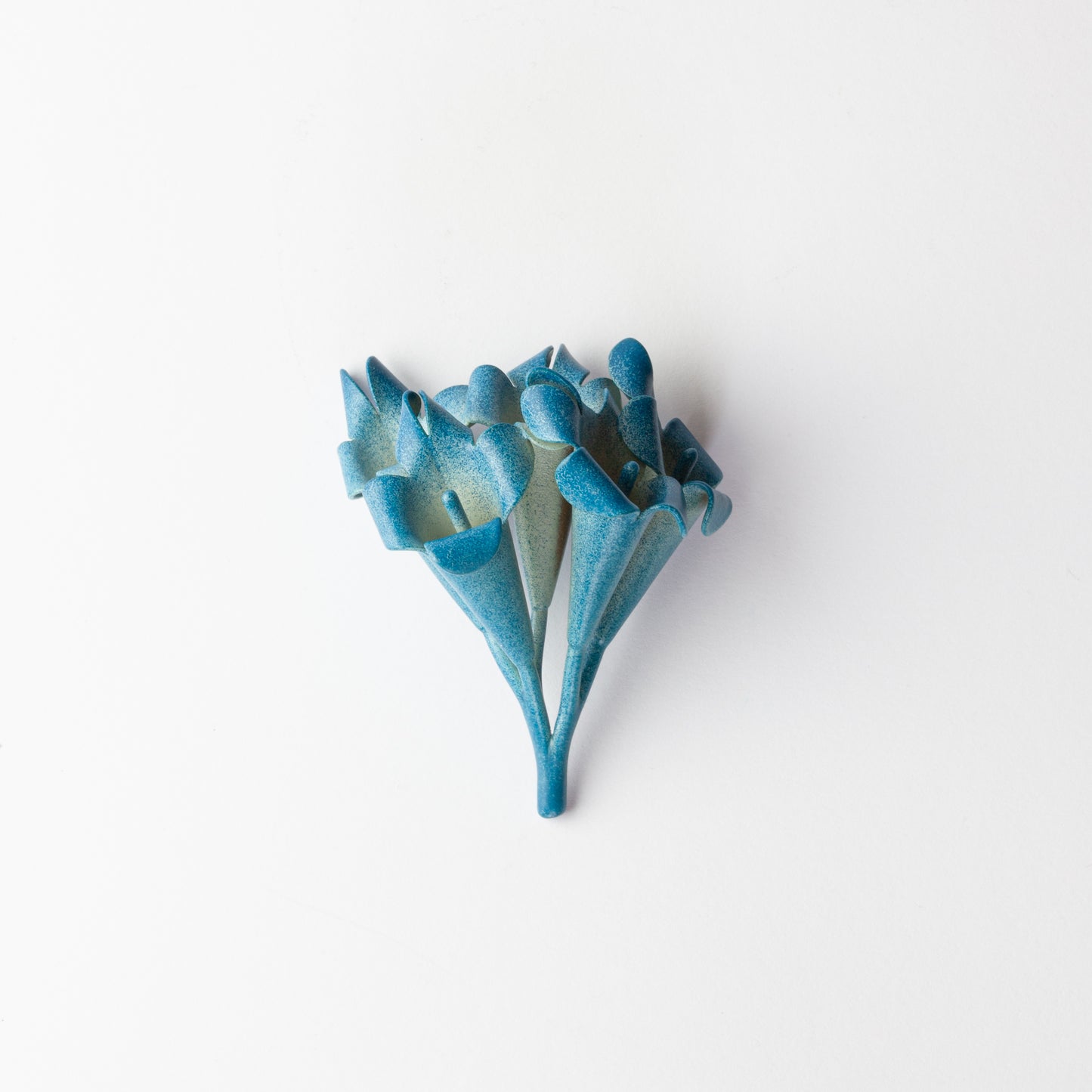 'Orange fence flowers' brooch