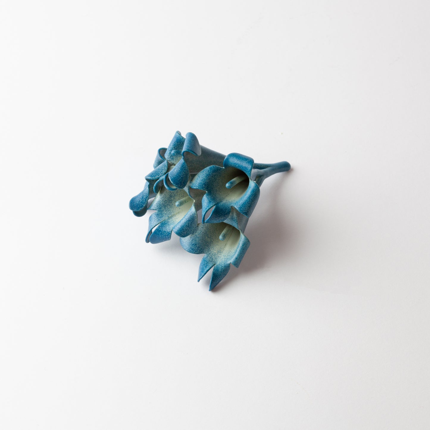 'Orange fence flowers' brooch
