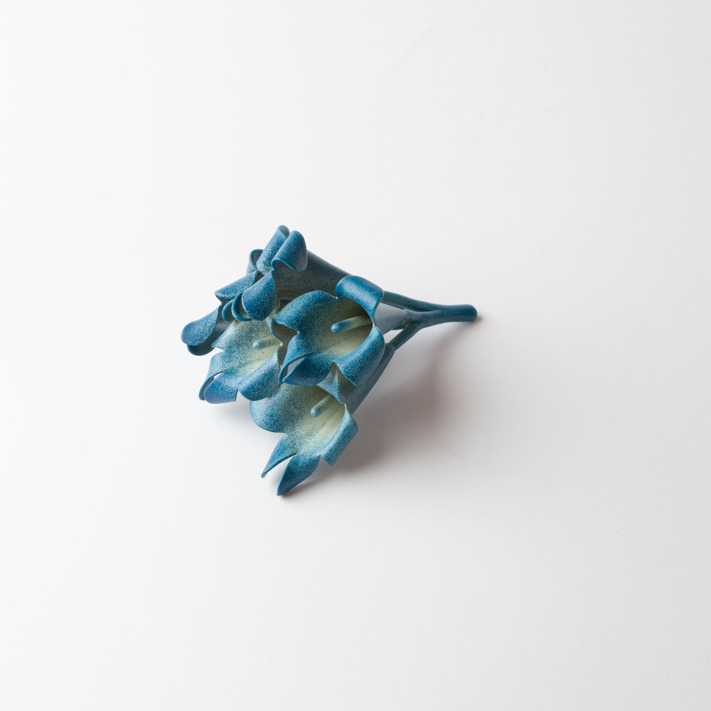 'Orange fence flowers' brooch