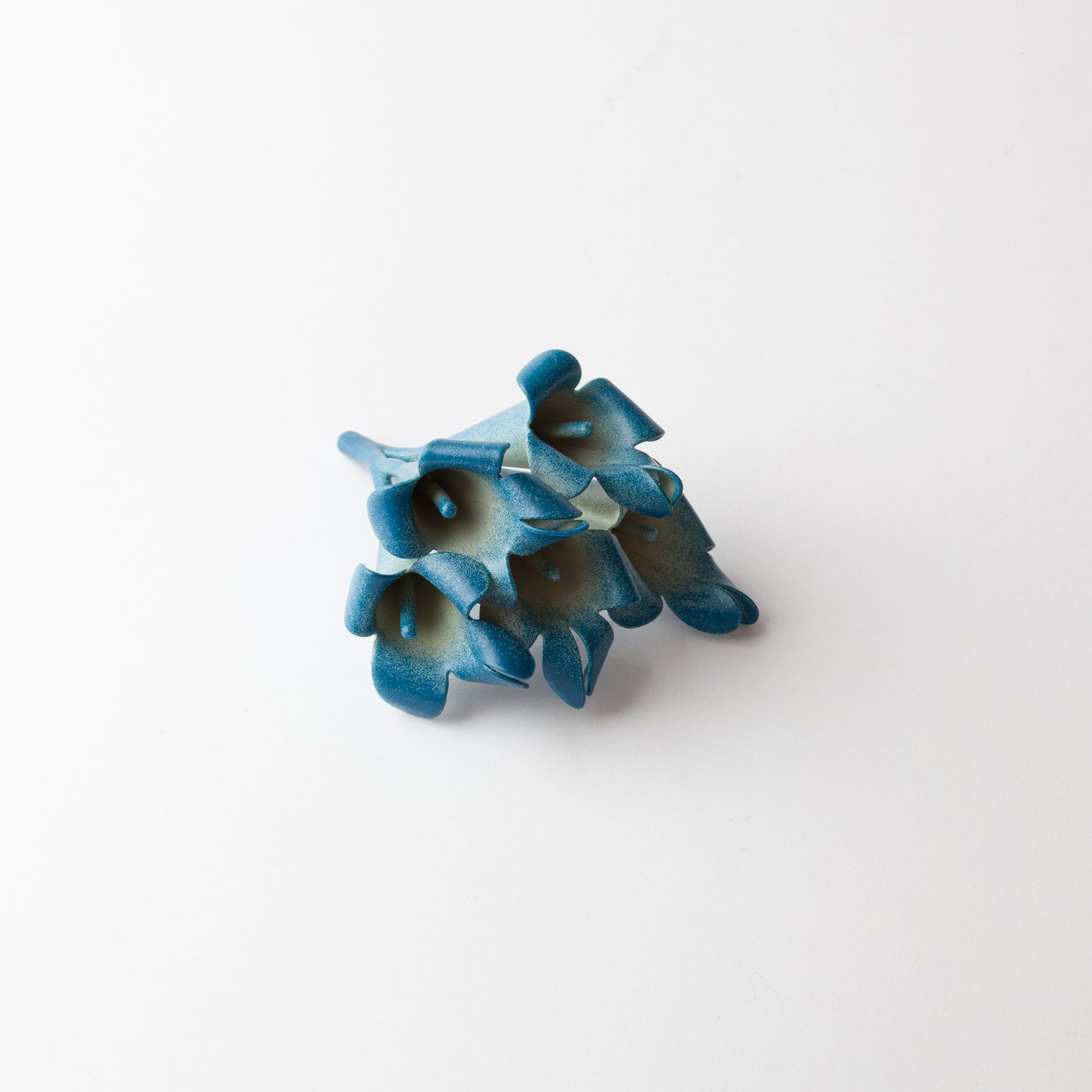 'Orange fence flowers' brooch