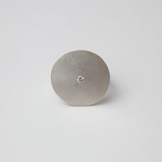 Diamond & silver ring