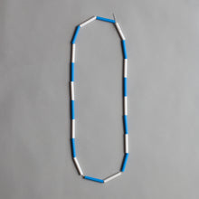 'Straws' necklace - blue/white