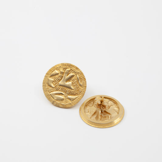 'Relic' studs - gold