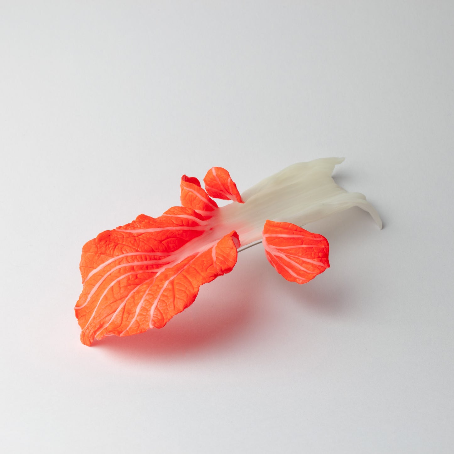 'Hot red leaf' brooch