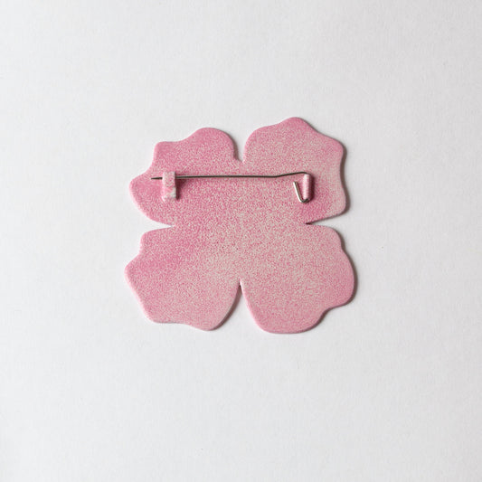 Flower Patch brooch - Clematis (pink)