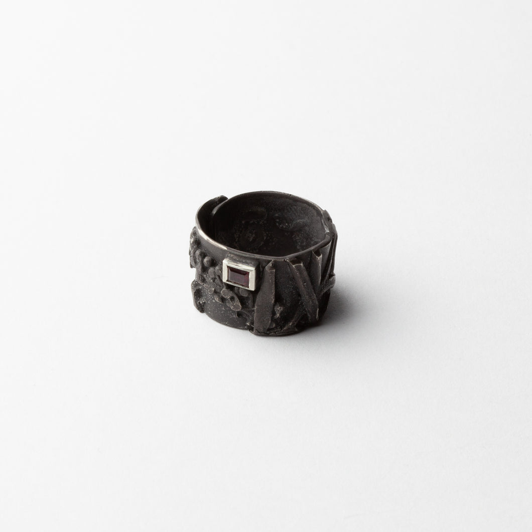 Cast ring with ruby