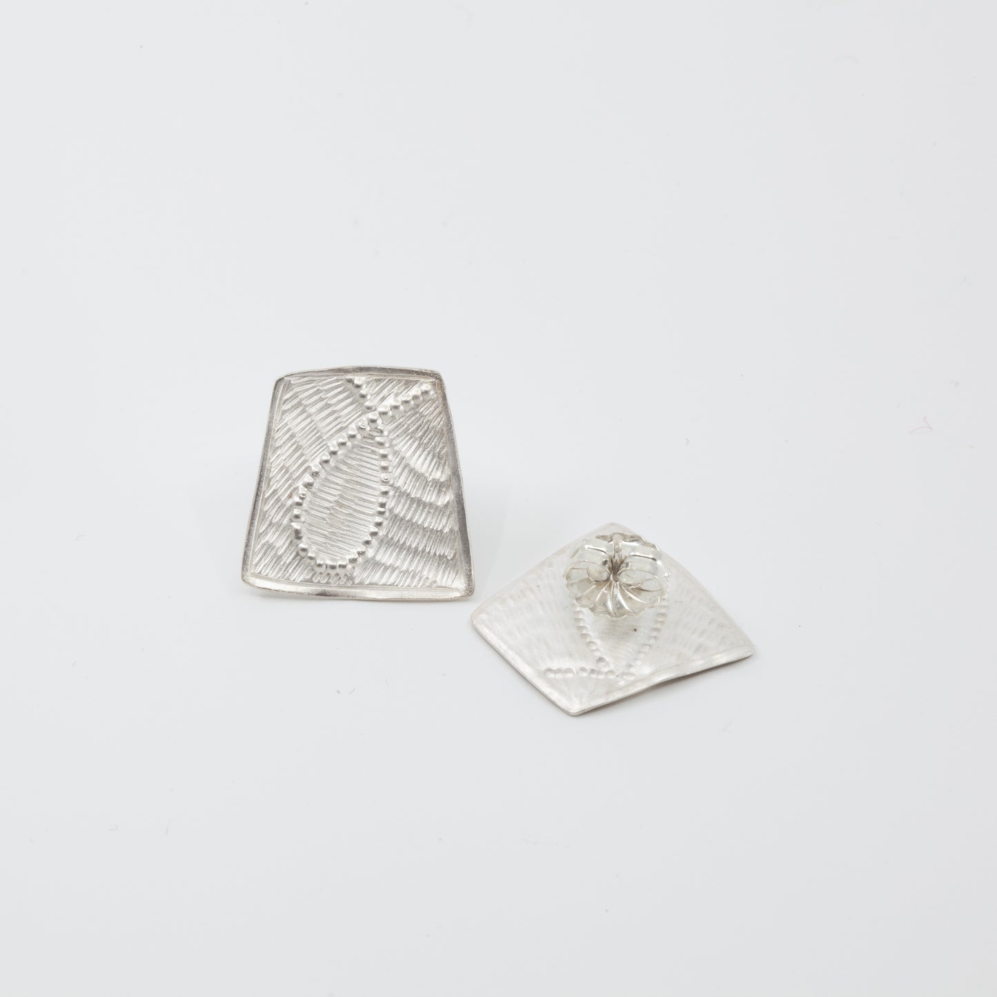 'Fragment' studs - silver