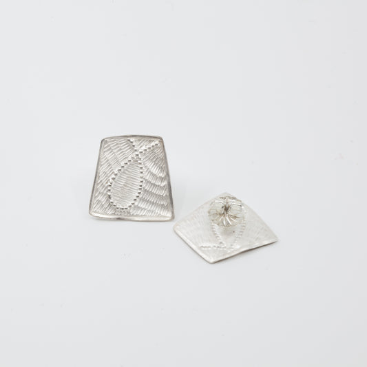 'Fragment' studs - silver
