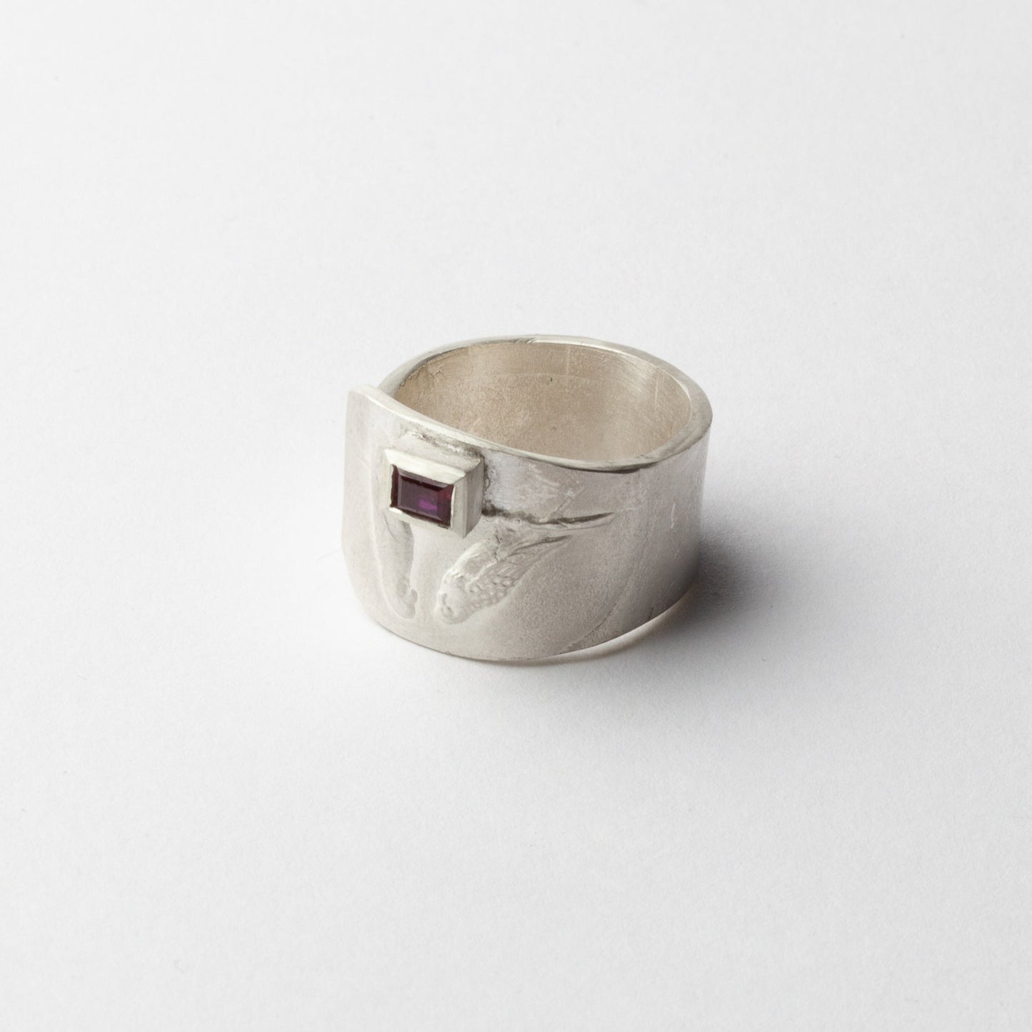 Cast rings with ruby (silver)