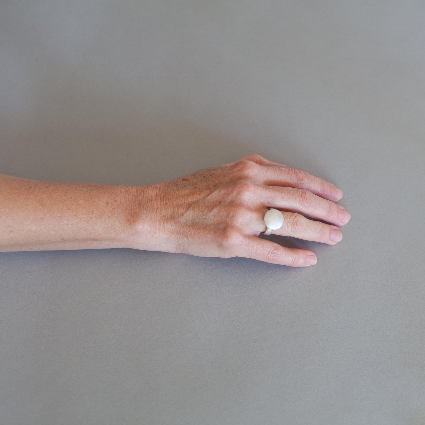 Diamond & silver ring