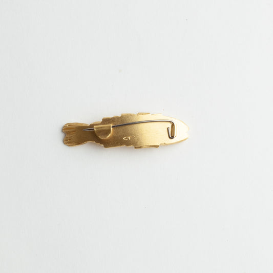'Lucky Fish' brooch - gold