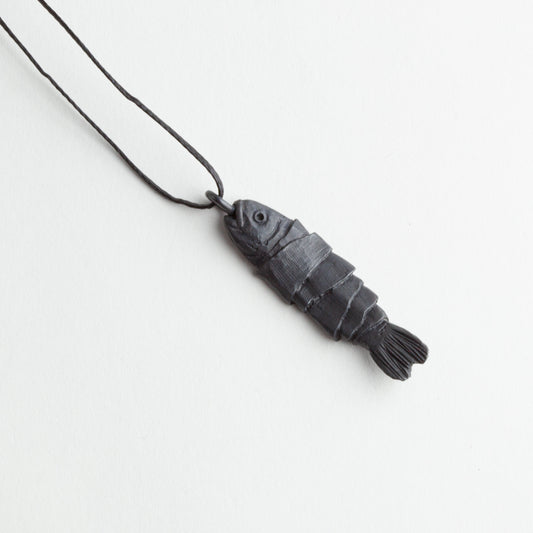 'Lucky Fish' pendant - black