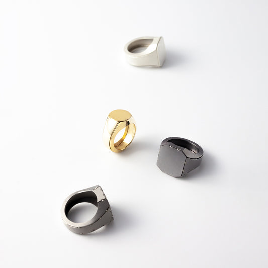 'Sign.et Antique' ring - dark grey