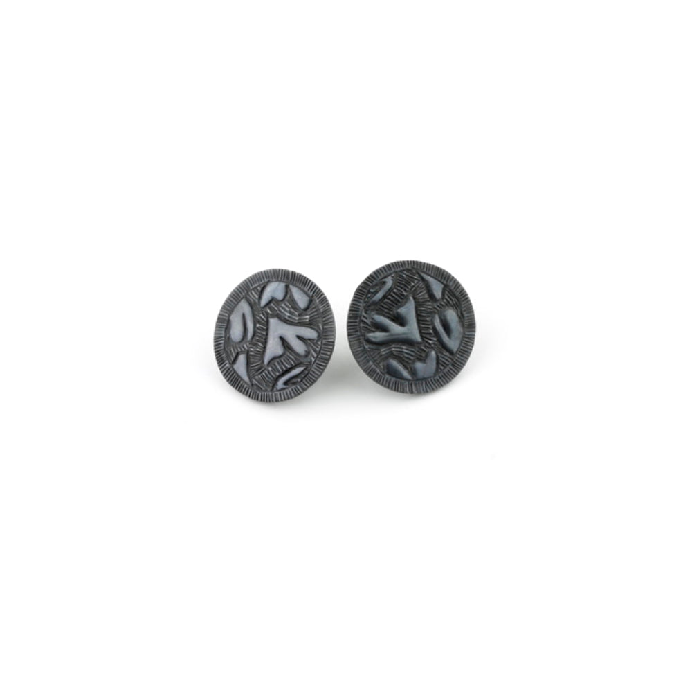 'Relic' studs - black