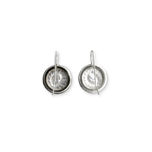 'Remnant' hook earrings - silver