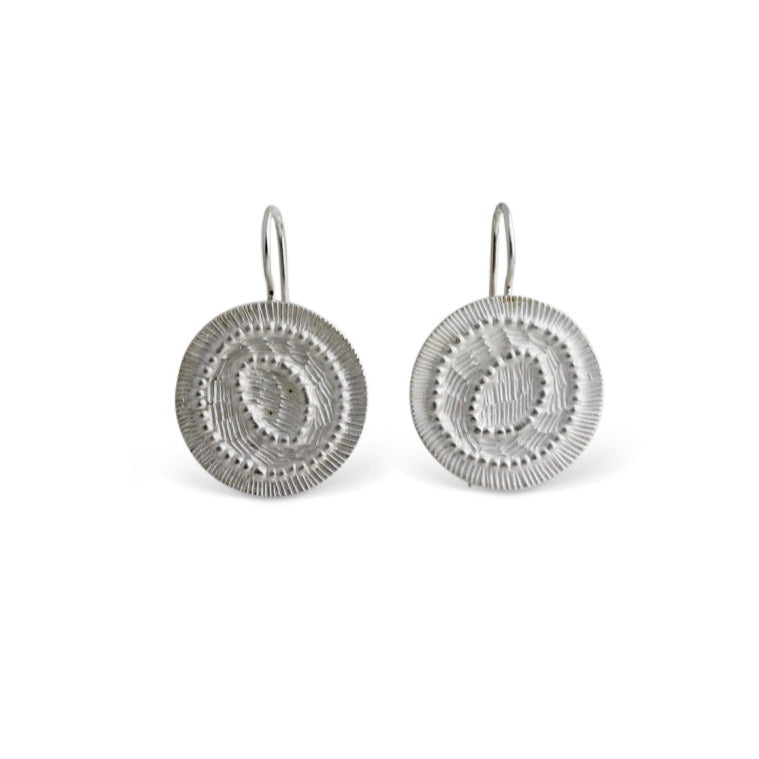 'Remnant' hook earrings - silver