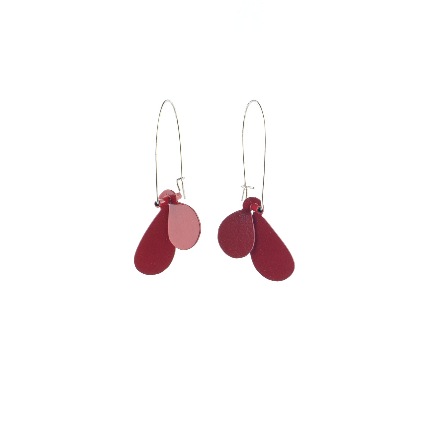 'Leaf' earrings (S) - red
