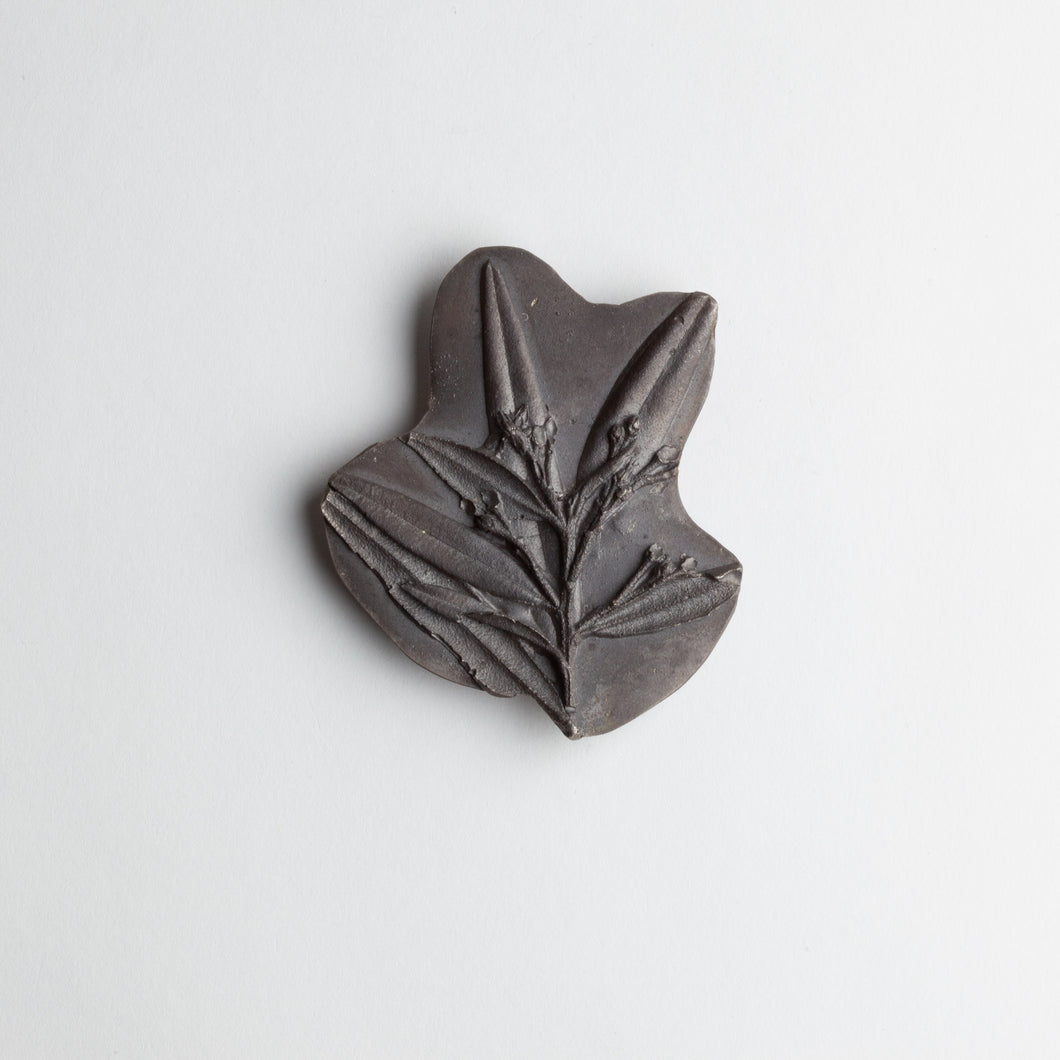Blackened silver brooch